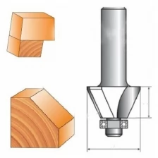 Фреза по дереву кромочная конусная 45° CTФ-1024, 8х48Dх22.5H мм, в упаковке 1 шт.