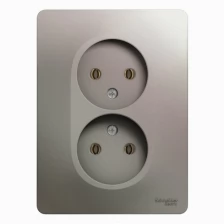 Розетка Schneider Electric GSL001220 GLOSSA, 16 А, платина