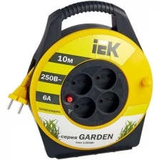 Удлинитель силовой на катушке IEK УК10 с т/з 4 места 2P/10м 2х0,75 мм2 "Garden"