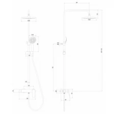 Душевая стойка Lemark Bronx LM3760BL