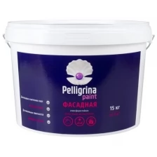 Краска фасадная Pelligrina Paint, акриловая, белоснежная, 7 кг