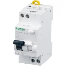 Дифавтомат Schneider Electric Acti9 2P 10А (C) 6кА 30мА (AC), A9N19663