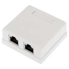 Розетка компьютерная внешняя, 2-порта RJ-45 (8P8C), FTP экранированная, категория 6, REXANT Артикул 03-0146