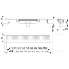 Душевой лоток AlcaPlast APZ1101-550 Low