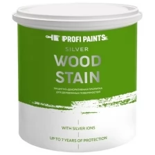 PROFIPAINTS Пропитка для дерева лессирующая с антисептиком без запаха ProfiPaints SILVER WOOD STAIN 0.9л , Светлый орех