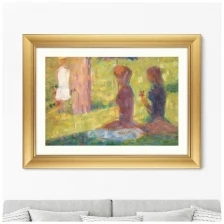 Репродукция картины в раме La Grande Jatte, 1884г. Размер картины: 60,5х80,5см