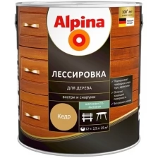 Лазурь лессирующая для дерева Alpina (2,5л) рябина