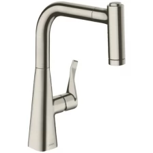 Смеситель для кухни, сталь, Hansgrohe Metris 73800800