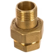 Соединитель General Fittings прямой с накидной гайкой, латунь, г/ш, 1/2" 51037-G/S-1/2 .