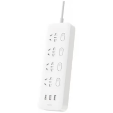 Сетевой фильтр Xiaomi Mi Power Strip 4 MJSWSKCXB-01QM NRB4023CN, 4 розетки, 1.8 м, с/з, 10А / 2500 Вт белый