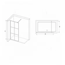 Душевая перегородка RGW Walk In WA-011 B 100х200 35101100-84