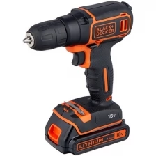 Аккумуляторная дрель-шуруповерт BLACK+DECKER BDCD18-QW (650 об/мин, 30 Нм, ЗУ)