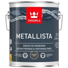 Краска ПО ржавчине 3 в 1 "METALLISTA" молотковая черная 2,5 Л (1/6) "тиккурила"